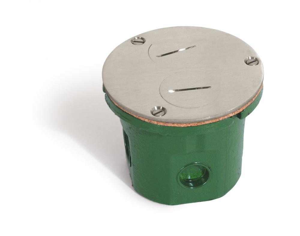 WOOD FLOOR BOX WITH 523-DP-NS COVER