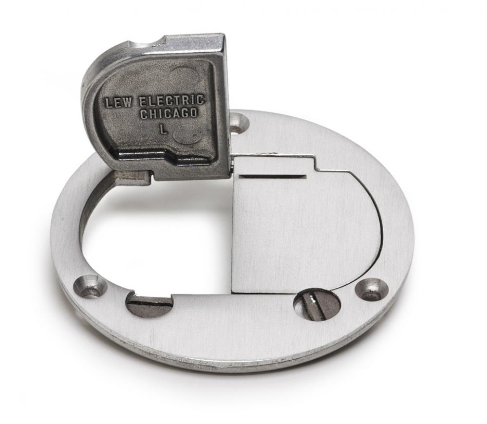 4&#34; AL ROUND DUAL FLIP LID CVR FOR DUPLEX