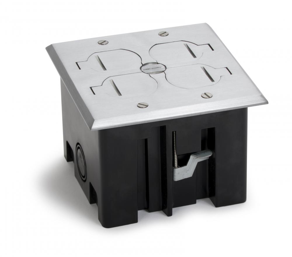 TWO GANG POLY BOX W/RRP-4-FPA COVER