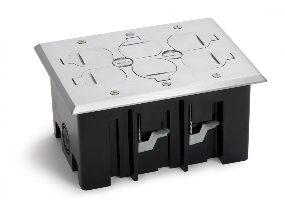 THREE GANG POLY BOX W/RRP-6-FPA COVER