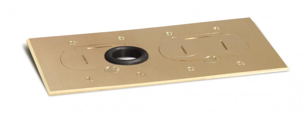ALUMINUM TWO GANG RECESSED FLOOR BOX