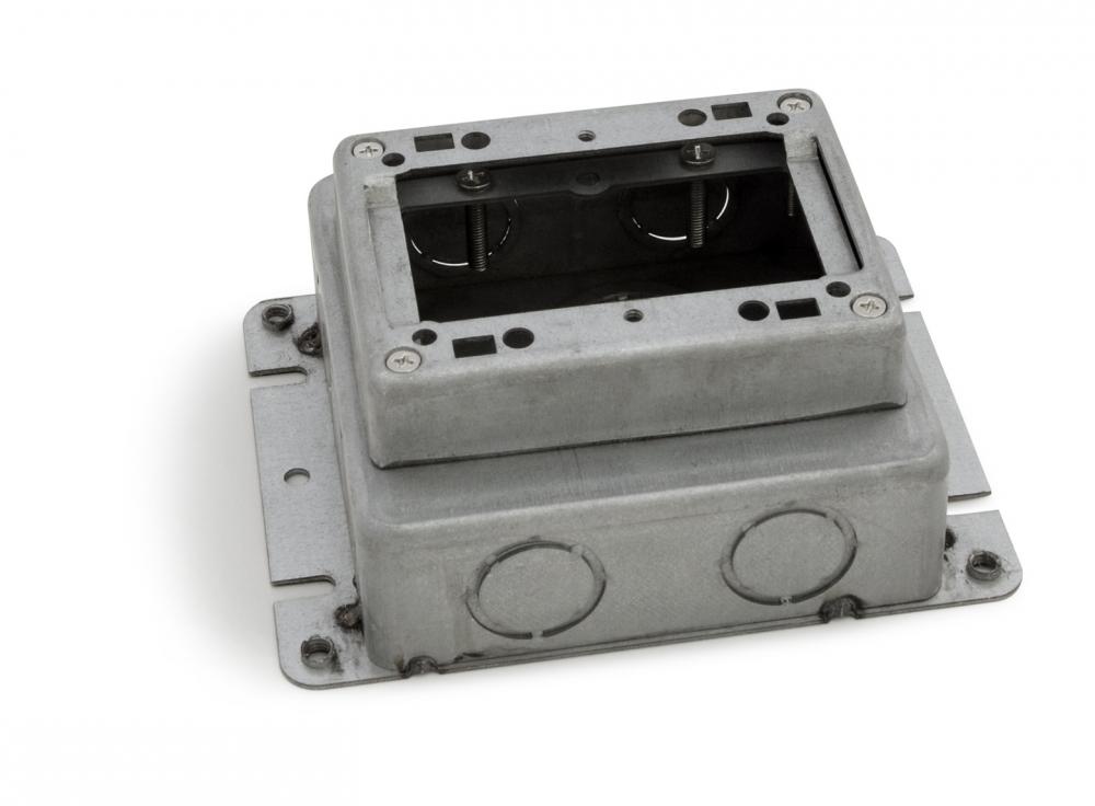ONE GANG, SHALLOW STAMPED STL FLOOR BOX