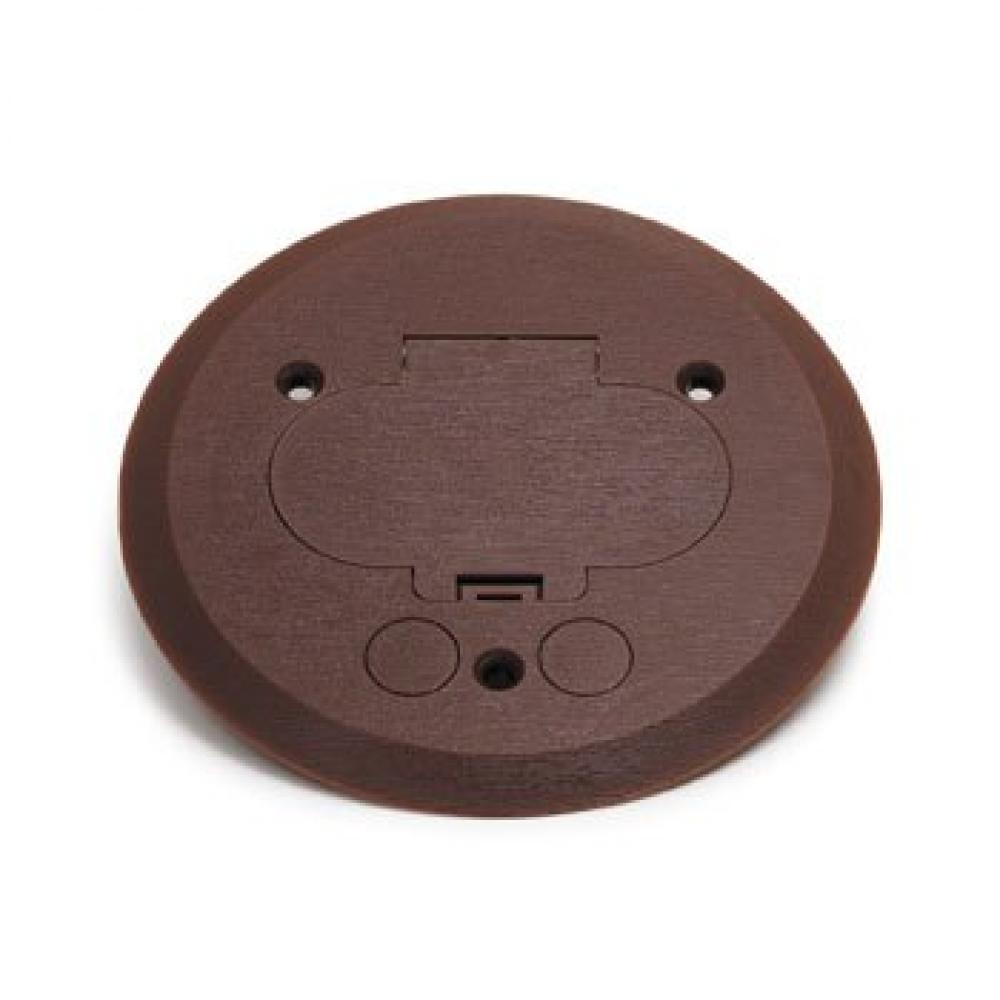 ROUND BROWN PLASTIC COVER FOR GFI