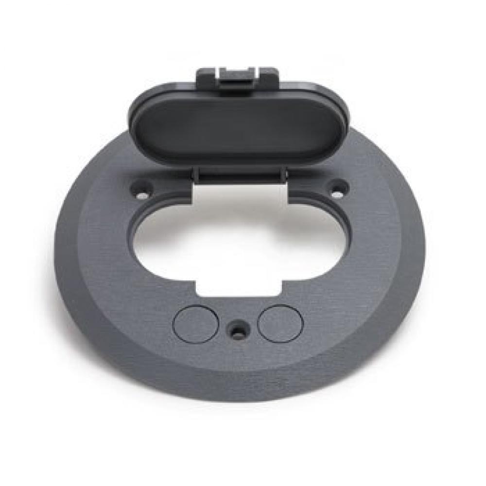 ROUND SILVER PLASTIC COVER FOR GFI