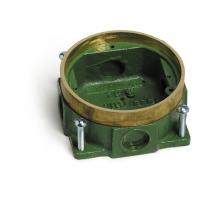 Lew Electric Fittings 332-58 - SHALLOW, SEMI ADJ FLOOR BOX, BRS