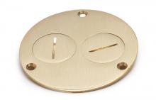 Lew Electric Fittings 523-DP - 4" BRS ROUND SCREW PLUG COVER FOR DUPLEX