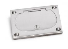 Lew Electric Fittings 6304-DFB-TEL-A - AL, RECT SGL FLIP LID COVER FOR DTA/COM