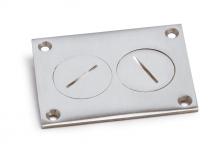 Lew Electric Fittings 6304-DP-A - ALUMINIM, RECTNGULAR SCREW PLUG COVER