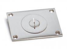 Lew Electric Fittings 6304-S-A - AL, RECT COVER WITH 2"-1/2" COMBO PLUG