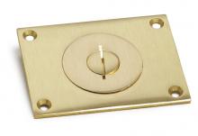 Lew Electric Fittings 6304-S-1 - BRS, RECT COVER WITH 2"-1" COMBO PLUG