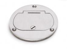 Lew Electric Fittings DFB-1-A - 4" AL ROUND SGL FLIP LID CVR FOR DUPLEX