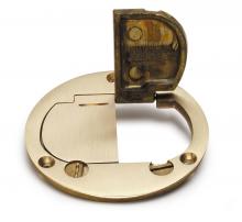 Lew Electric Fittings DFB-LR - 4" BRS ROUND DUAL FLIP LID CVR, DUPLEX