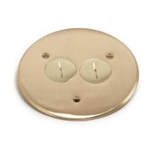 Lew Electric Fittings TCP-2 - BRS, RND SCRW PLUG TILE/CARPET PLT, DPLX