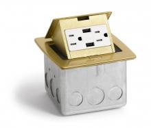 Lew Electric Fittings PUFP-CT-B-2USB - BRS POPUP CNTRTP BX, DECORA RCPT & 2 USB
