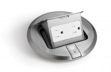 Lew Electric Fittings PUFP-SD - STN POP-UP FLOOR POCKET WITH DECORA RCPT