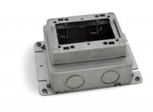 Lew Electric Fittings SH-1101-SMB - ONE GANG, SHALLOW STAMPED STL FLOOR BOX