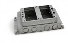 Lew Electric Fittings SH-1102-SMB - TWO GANG, SHALLOW STAMPED STL FLOOR BOX
