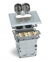 Lew Electric Fittings SWB-4-LR-A - AL FLIP LID QUAD BOX, 2 DPLX & 1 QUAD