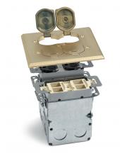 Lew Electric Fittings SWB-4-LR - FLIP LID QUAD BOX, 2 DPLX & 1 QUAD