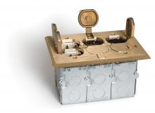 Lew Electric Fittings SWB-6-LR - FLIP LID 3 GANG BOX, 3-DPLX & 1-QUAD
