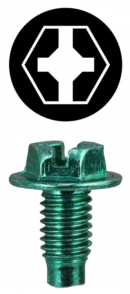 10-32 X 3/8&#34; Ground Screw Leader Point Hex/P