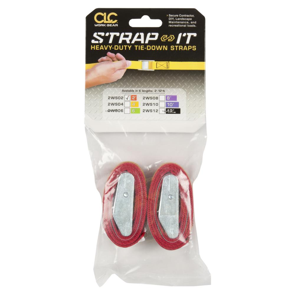 2&#39; Nylon Web Straps - Red ( 2 Pk. )