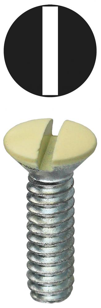 6-32 X 5/16 Almond Wall Plate Slotted Oval Head