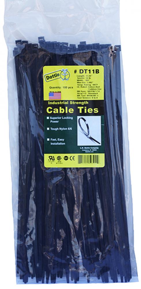 11&#34; Cable Ties U.V. Black Standard Duty Bent
