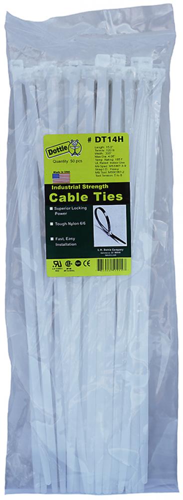15&#34; Cable Ties Natural Heavy Duty Straight T