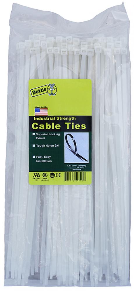 4-1/2&#34; Cable Ties Natural Standard Duty Bent