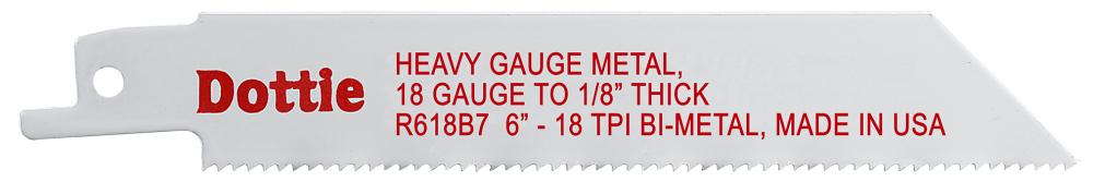 3/4 X 6&#34; 18-T ReciproBlades Bi-Metal
