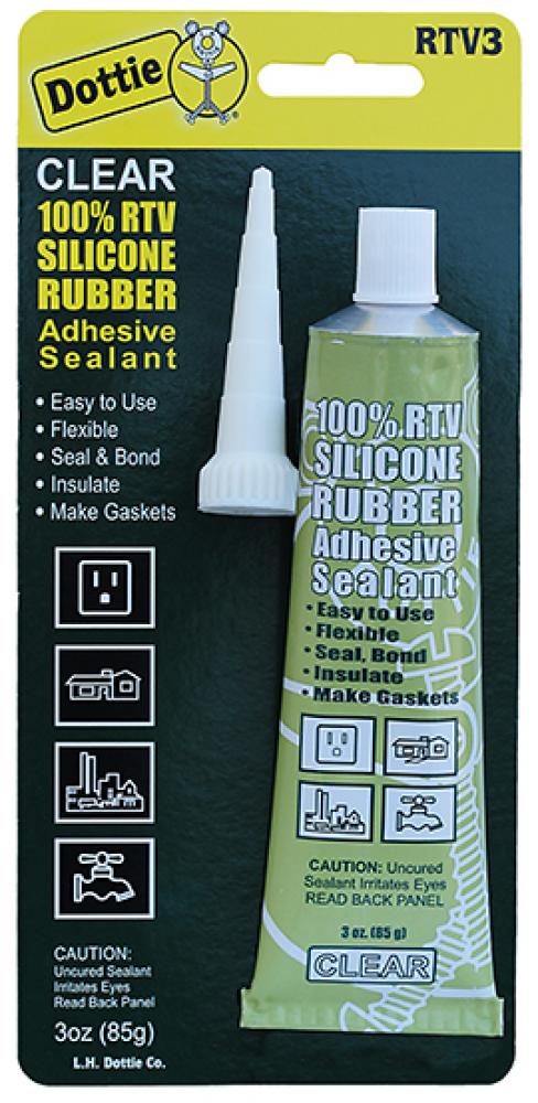 3 oz. RTV Silicon Sealant Clear - Tube