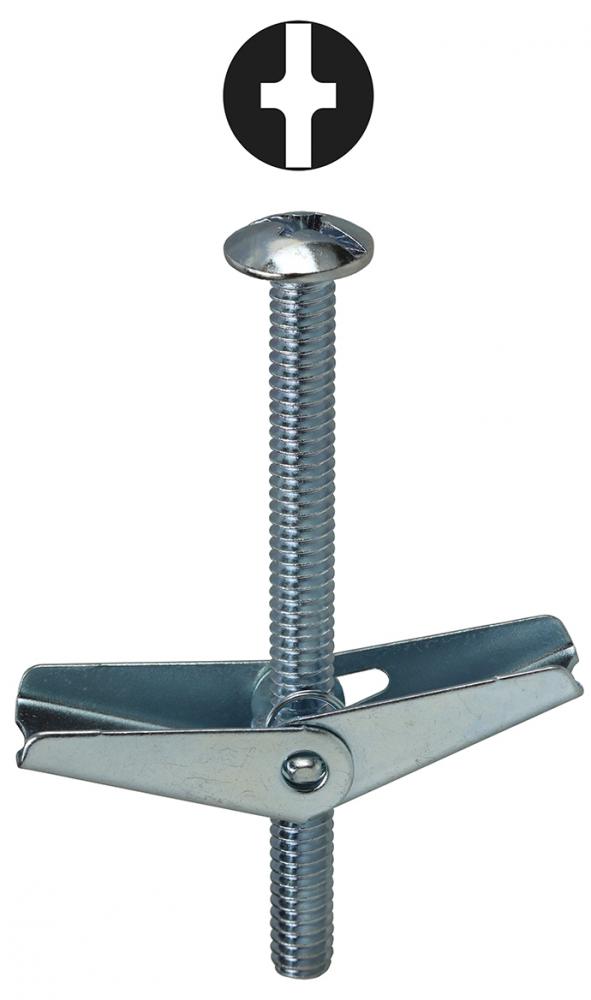 1/8 X 3 Toggle Bolts Phillips/Slotted Mushroom H