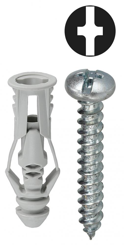 #8 Anchor Kit Phillips/Slotted #8 Grey Triple Gr