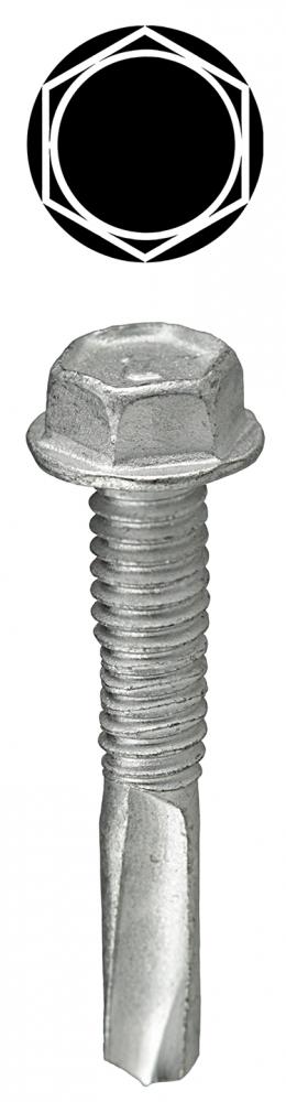 #12x1-1/4&#39;&#39; Wthr Resist Ctd Tek5 Hex Wsh