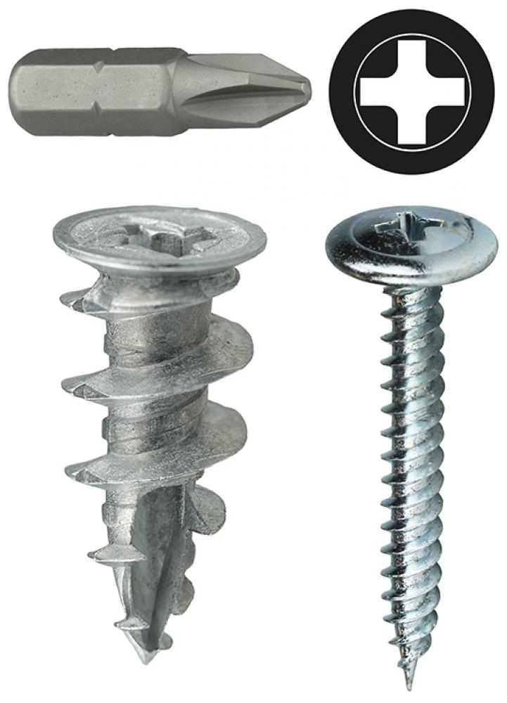 #8 Anchor Kit Wall Driller ( Zinc ) Includes Phi