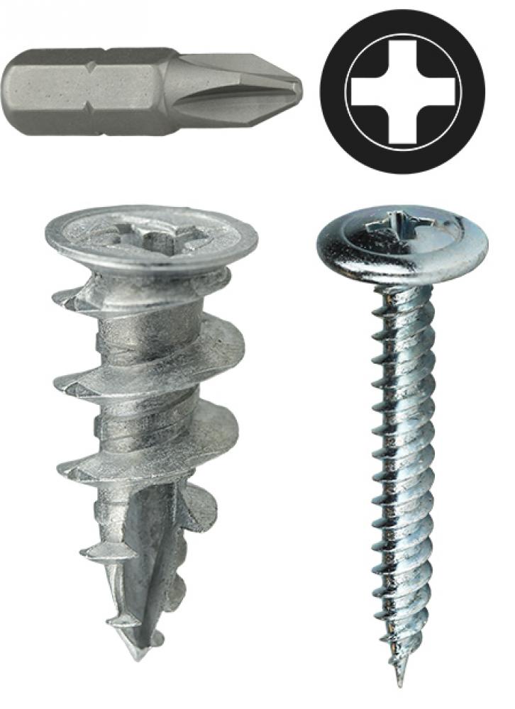 #8 Anchor Kit Wall Driller ( Zinc ) Includes Phi