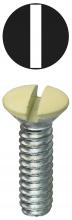 LH Dottie 413ALD - 6-32 X 5/16 Almond Wall Plate Slotted Oval Head
