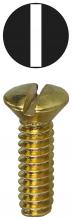 LH Dottie 414BRS - 6-32 X 1/2 Brass Wall Plate Slotted Oval Head Sc