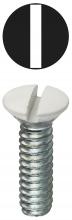 LH Dottie 413WHT - 6-32 X 5/16 White Wall Plate Slotted Oval Head S