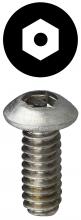 LH Dottie T63212HB - 6-32 X 1/2 Hex Pin Button Hd.Tamper Proof Machin