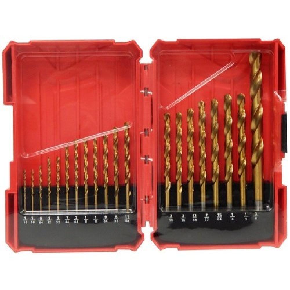 20 Piece Titanium Coated Drill Bits Set