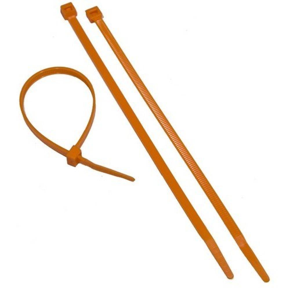 Orange Nylon Cable Ties 50LB 8&#34;