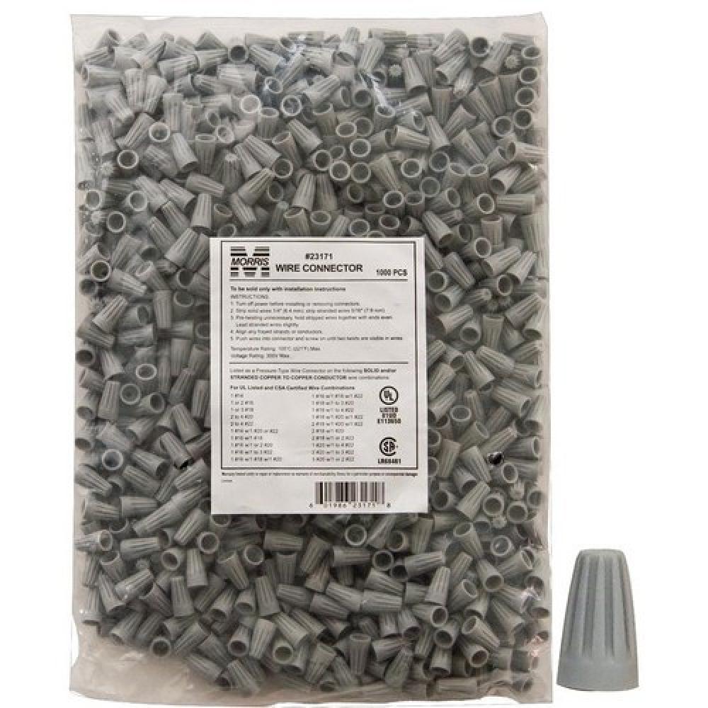 Scrw-On Wr Cns P1 Gry Bggd 1000 Bulk Pck