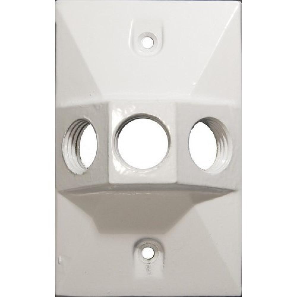 1G WP Cvr Rtngulr Lmphldr 3H1/2&#34; Wht