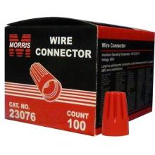 Morris 23076 - Screw-On Wire Cons P6 Red Boxed 100 Pack