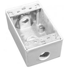 Morris 36002 - WthrprfBx 1G 18.3CI cp 3Hs 1/2" Wht NLg