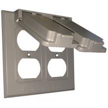 Morris 37210 - 2 Gng Wthrproof Covrs 2Duplx Rcptcls Gry