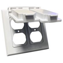 Morris 37212 - 2 Gng Wthrproof Covrs 2Duplx Rcptcls Wht