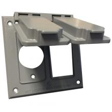 Morris 37240 - 2Gng Wthrprf Cvr 1 GFCI-1 Sgl Rcptcl Gry
